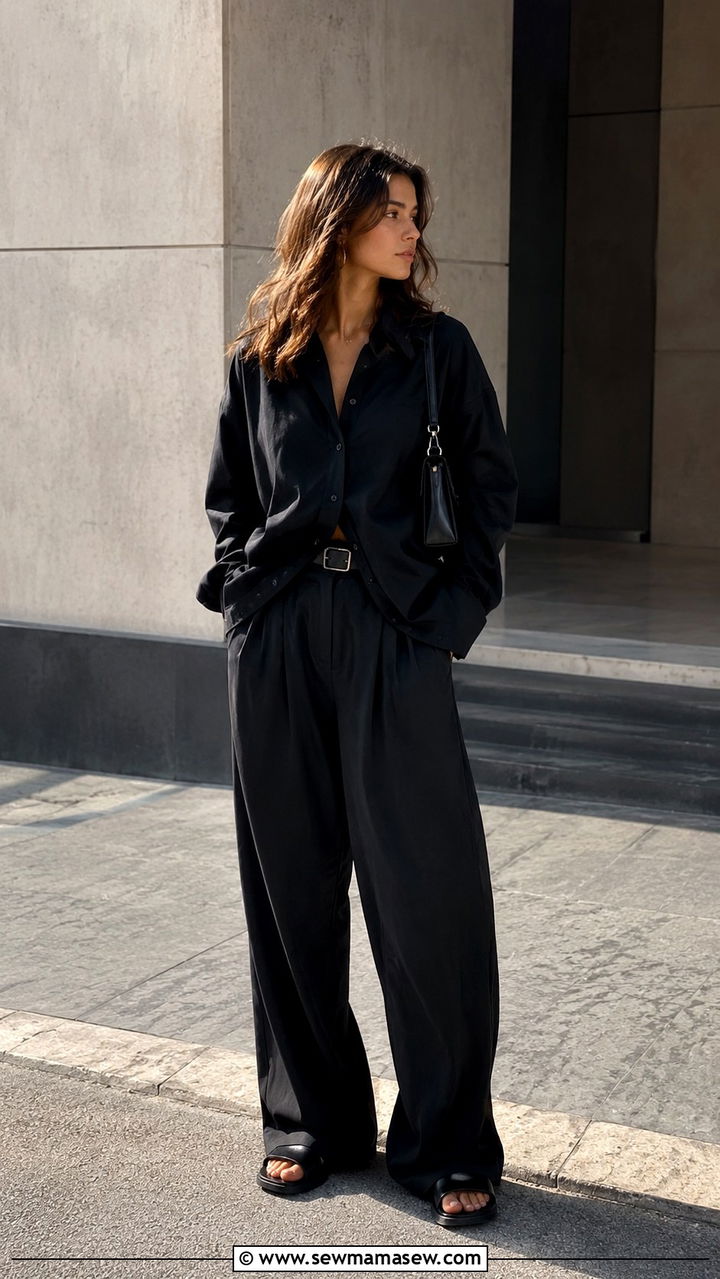 Oversized Button Down With Relaxed Trousers - 30 Spring outfits for teen girls
