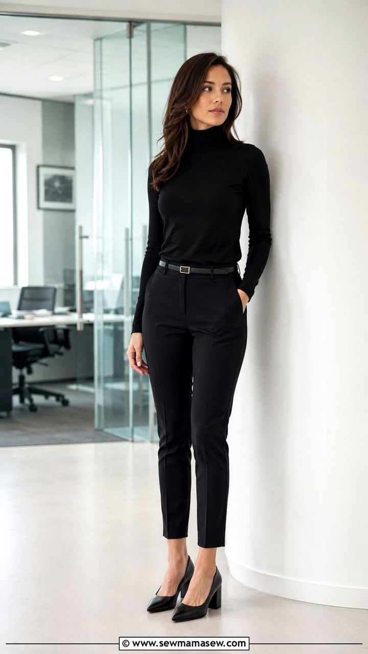Oversized Cotton Shirt Half Tucked Into Wide Leg Pants - 30 transitional office outfit ideas