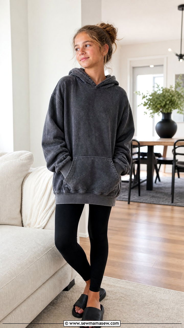 Oversized Hoodie And Leggings Outfit - 25 Tween outfit ideas 2026