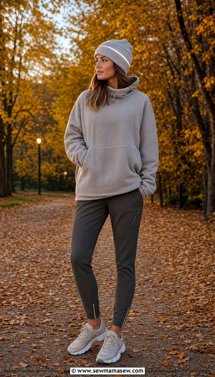 Oversized Hoodie and Joggers Fall Evening Run - 25 Evening run outfit ideas