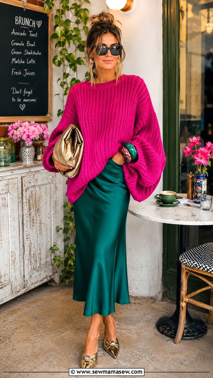 Oversized Knit Maximalist Outfit - 30 Maximalist outfit ideas 2026