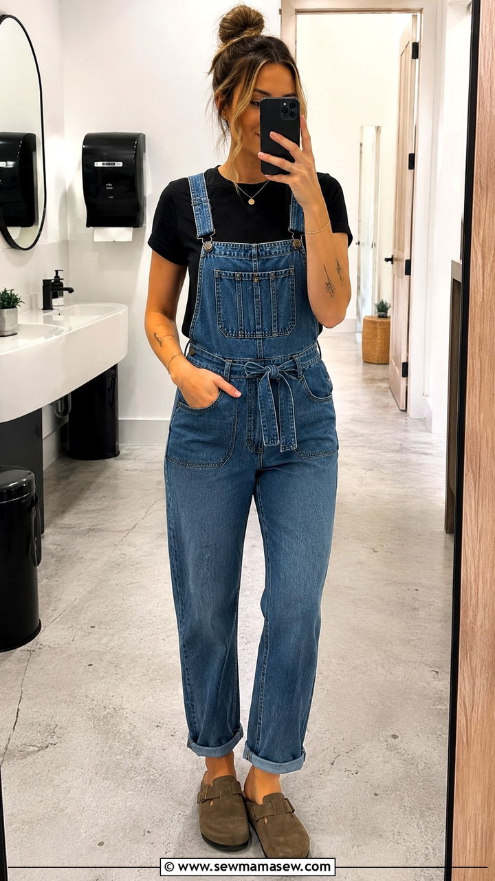 Oversized Linen Button Up with Black Cami and Linen Trousers - 30 Spring outfit ideas for barista