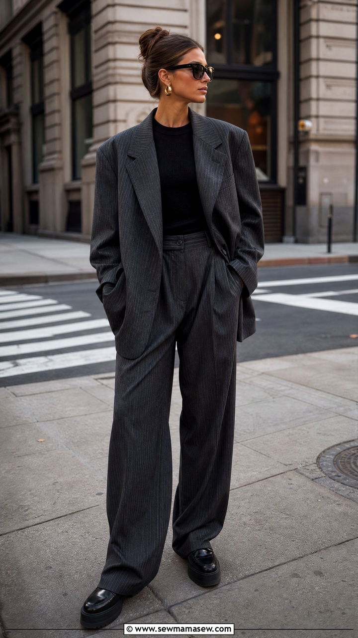 Oversized Pinstripe Suit Glamoratti Outfit 2026 - 25 glamoratti outfits 2026
