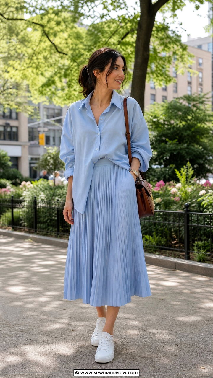 Oversized Shirt And Midi Skirt Co Ord Set - 20 Co-ord set outfit ideas 2026