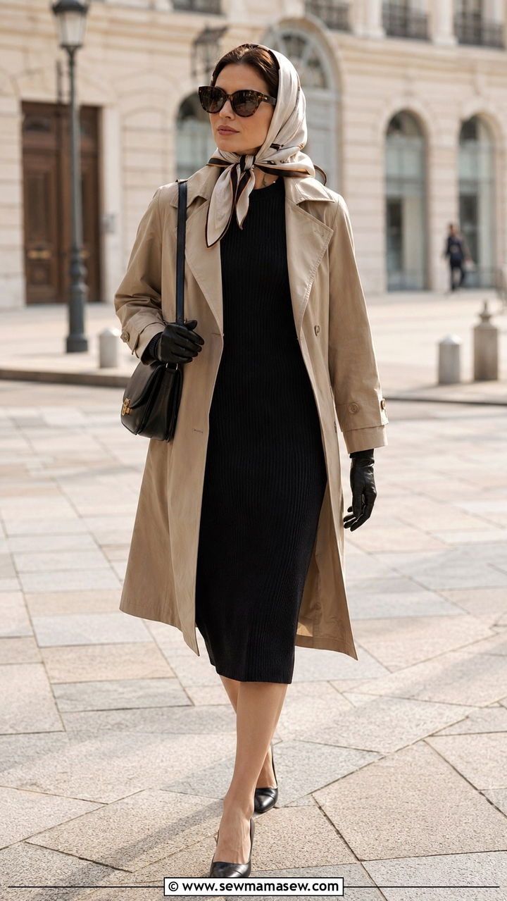 Oversized Sunglasses And Silk Headscarf - 20 Old money outfit ideas Jackie Kennedy
