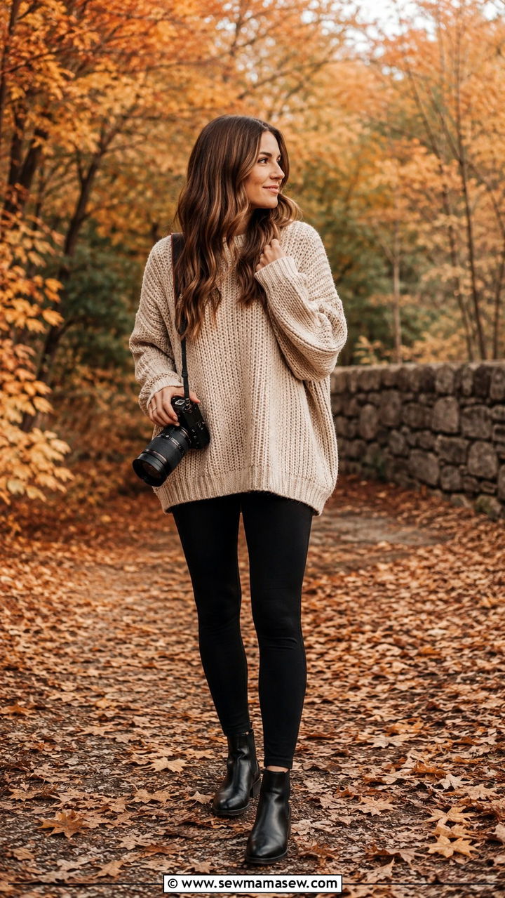 Oversized Sweater Photographer Outfit - 25 Photographer outfit ideas for work