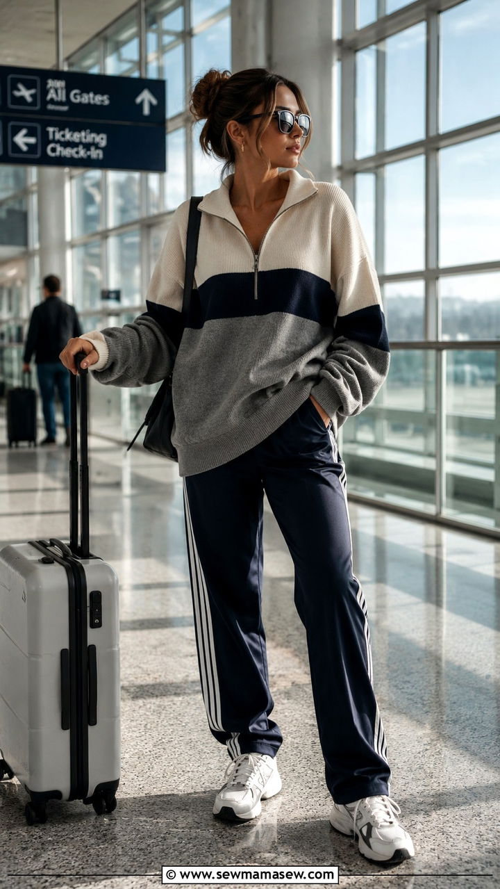 Oversized Sweater With Track Pants And Retro Sneakers - 30 How to style an oversized sweater