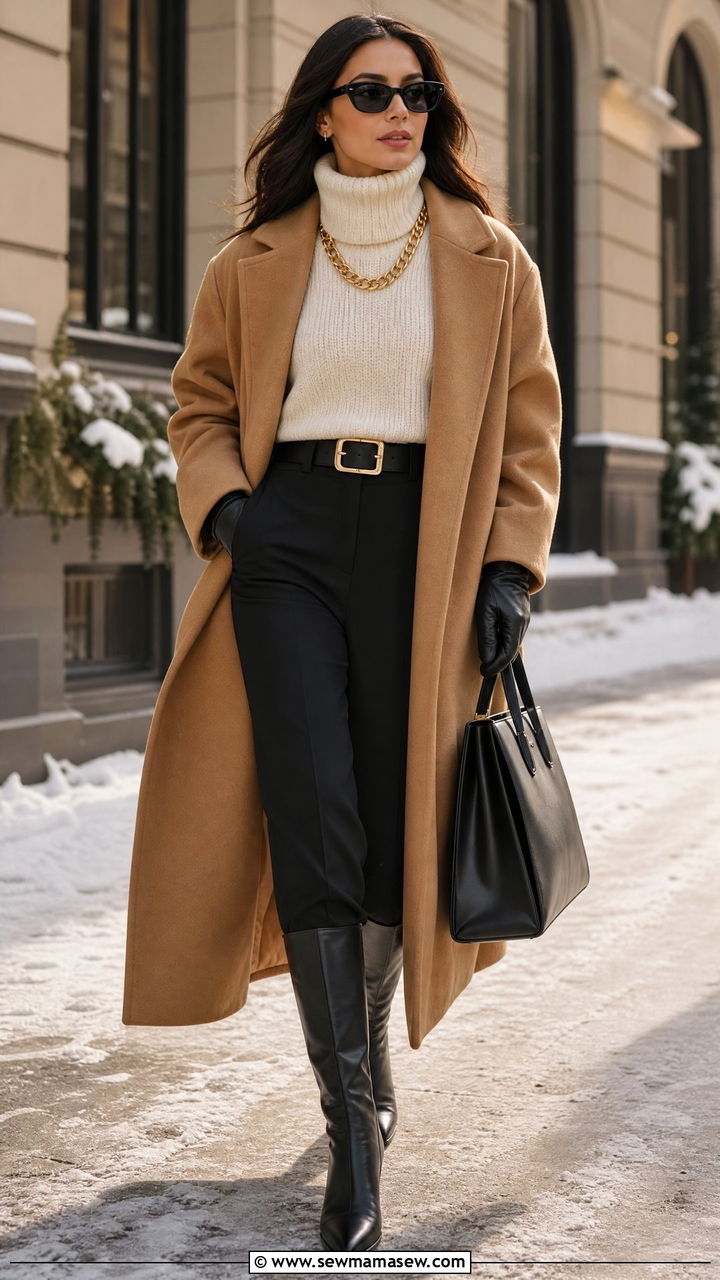 Oversized Wool Coat Outfit - 30 glamoratti outfits aesthetic