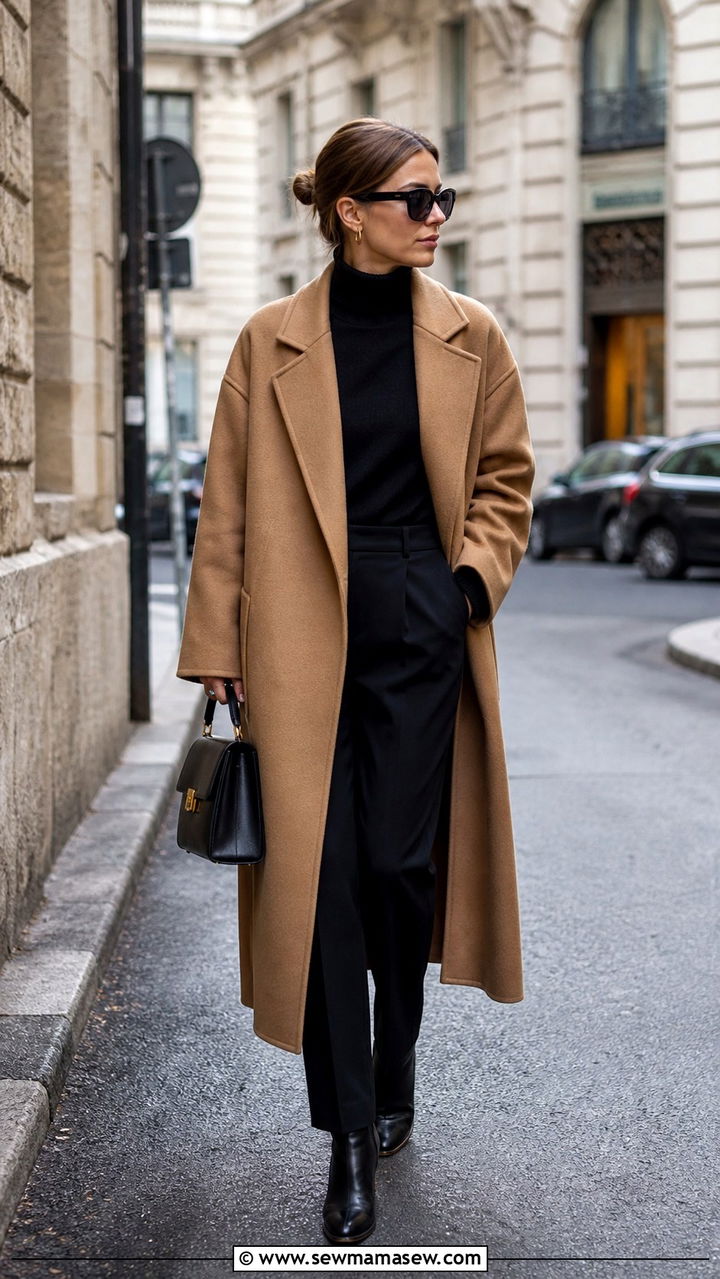 Oversized Wool Coat with Turtleneck Milan - 40 What to wear in Milan