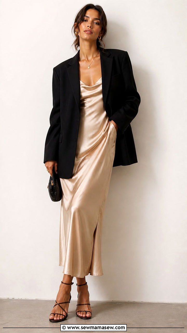 Oversized blazer and biker shorts outfit - 20 blazer outfits 2026
