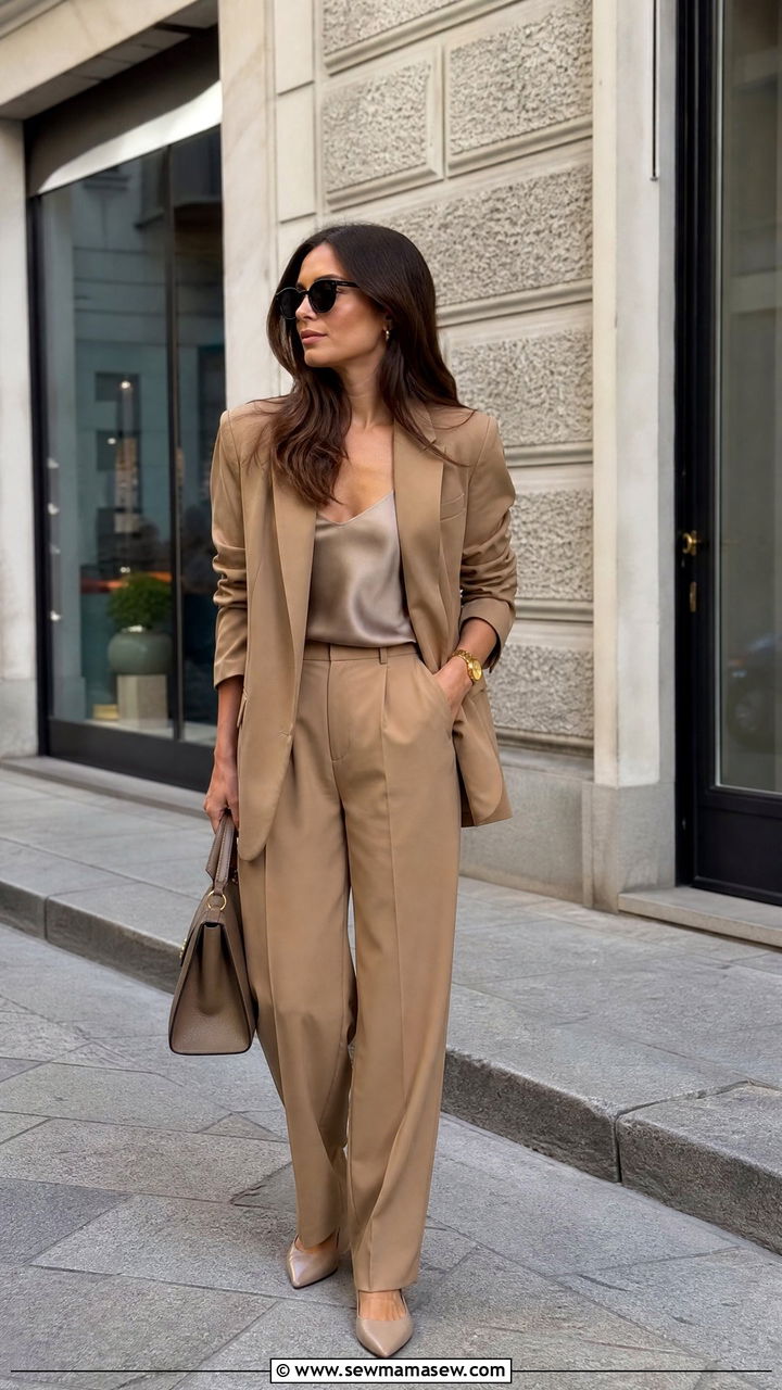 Oversized blazer and tailored trousers Italy - 25 Italy outfits inspo