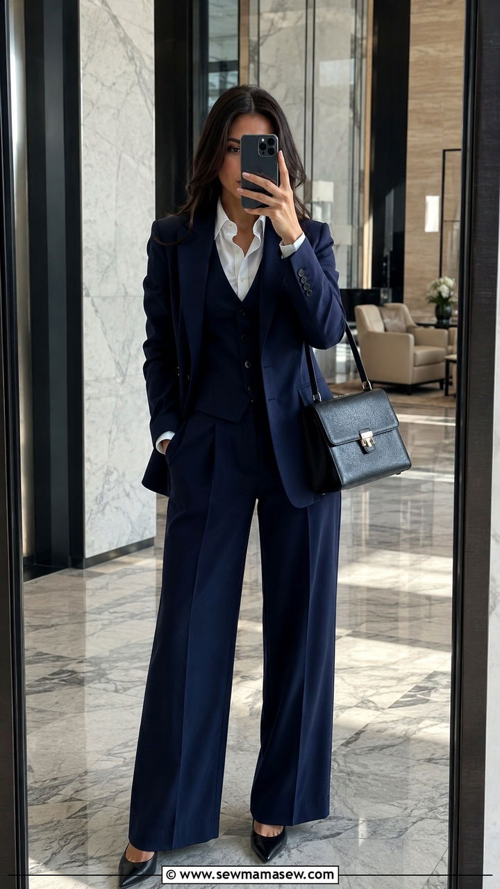 Oversized blazer outfit women work - 30 Wall Street outfit ideas