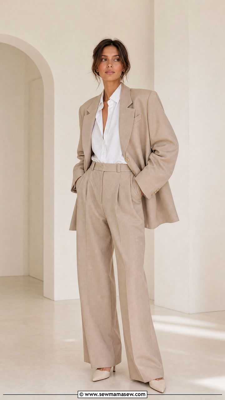 Oversized blazer suit with matching trousers - 25 chic oversized blazer outfit ideas