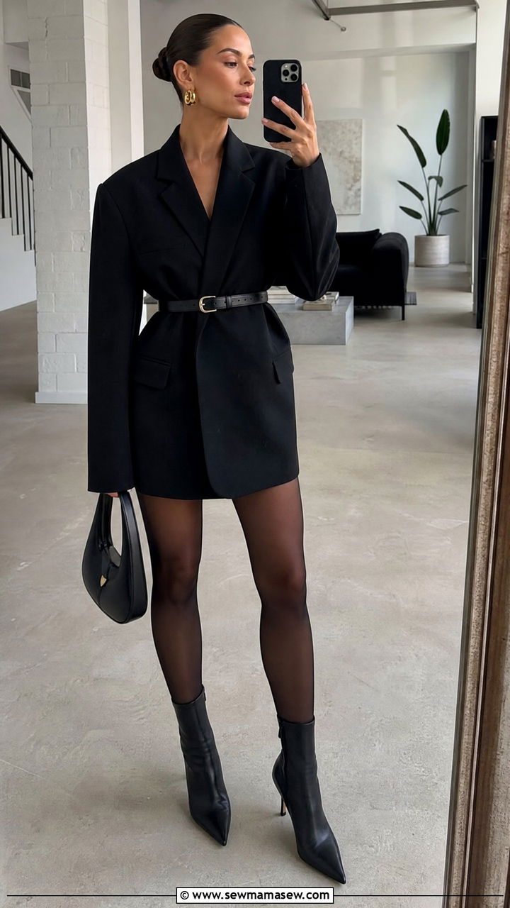 Oversized blazer worn as a dress - 25 How to style a blazer for a wedding