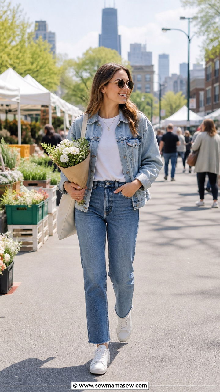 Oversized sweater with mini skirt and tights - 40 What to wear in Chicago