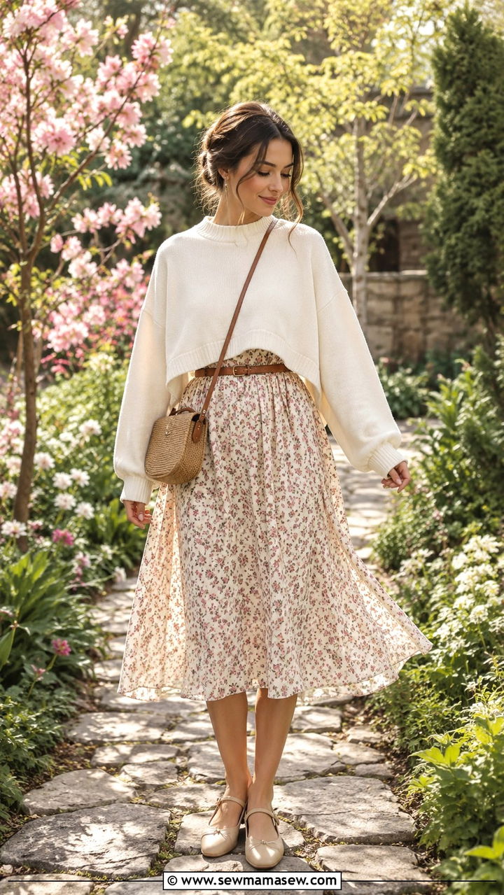 Oversized sweater with white jeans and espadrilles - 30 Spring outfits with oversized sweater