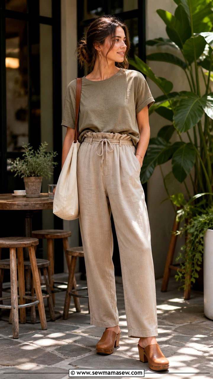 Oversized tee with yoga leggings and a long trench coat - 40 Oversized t-shirt outfit ideas