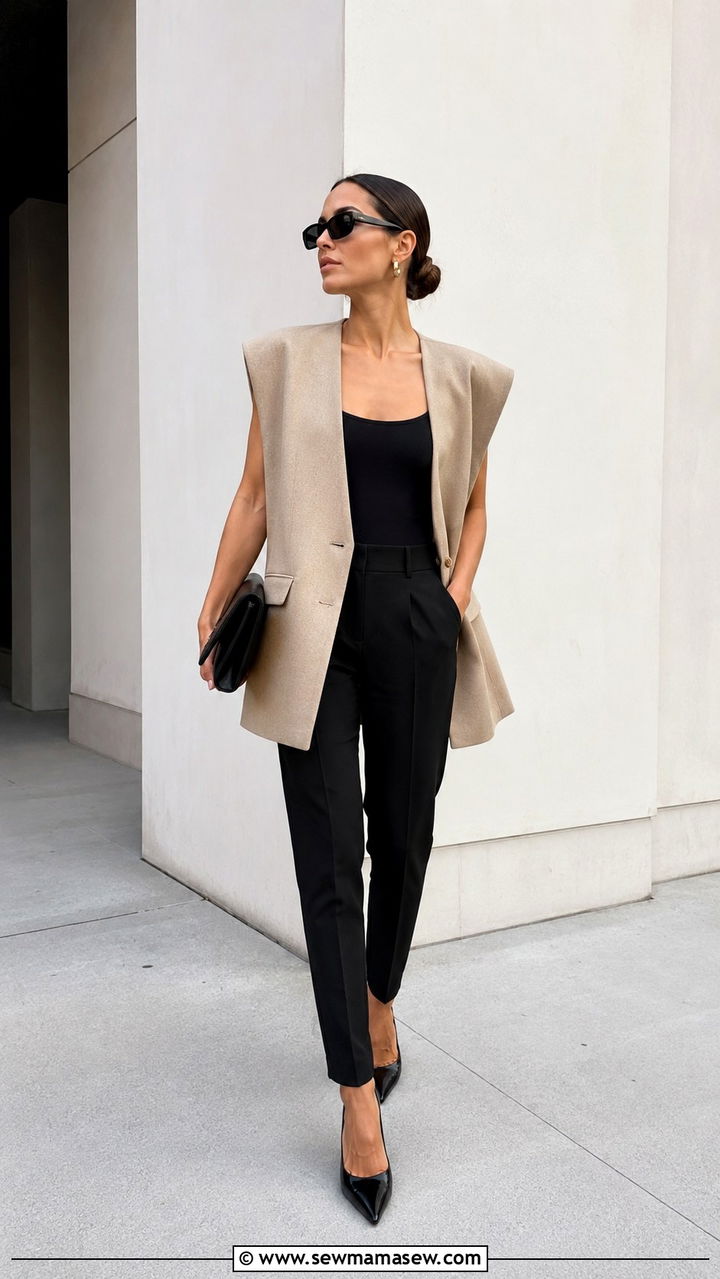 Oversized waistcoat vest outfit - 30 how to style waistcoat vest