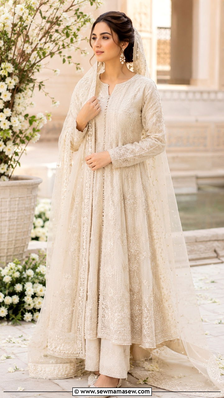 Pakistani Nikkah peshwas outfit - 25 Wedding guest outfit ideas Pakistani wedding
