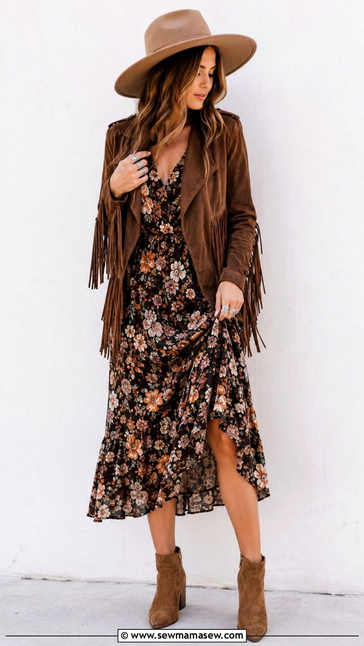 Palazzo Pants And Crop Top With Wide Brim Hat - 25 Boho outfit ideas with wide brim hat