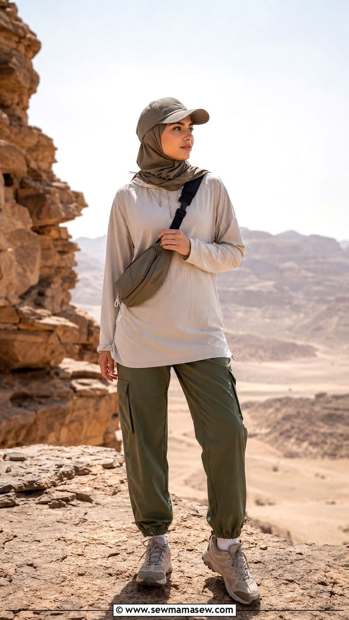 Palazzo Pants With Lightweight Knit Top - 25 Modest outfit ideas for desert trip