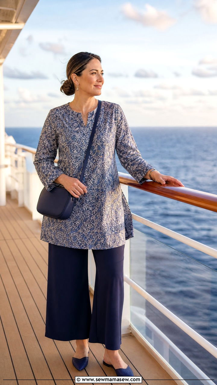 Palazzo Pants With Long Tunic Top Outfit - 25 Vacation outfit ideas modest women