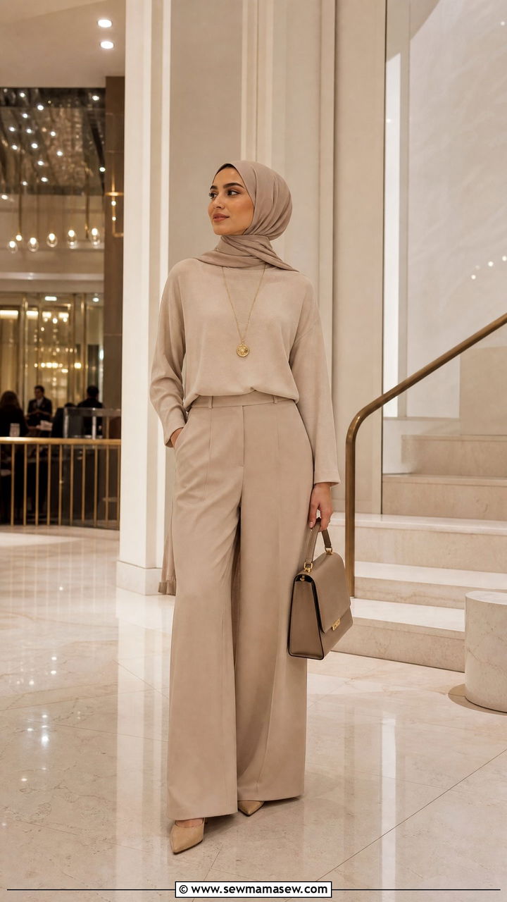 Palazzo Pants With Turtleneck - 30 modest concert outfit ideas