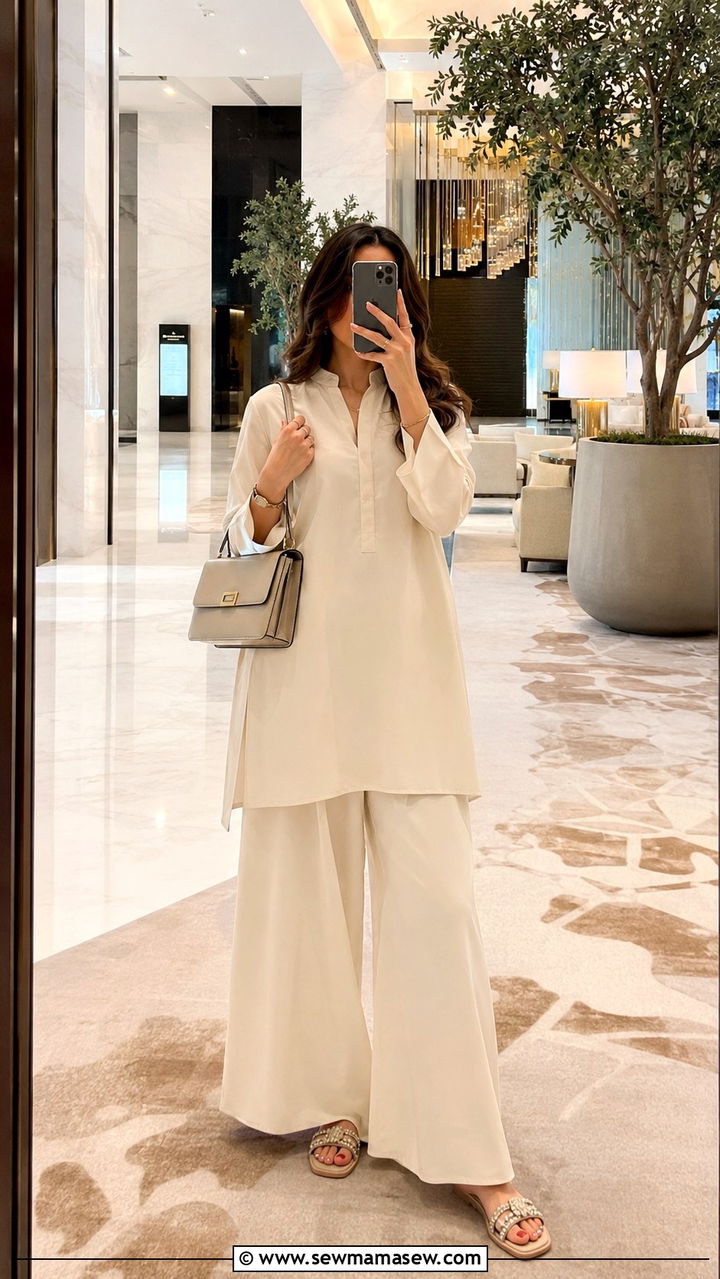 Palazzo Pants with Tunic Top Dubai - 30 Dubai outfit ideas modest