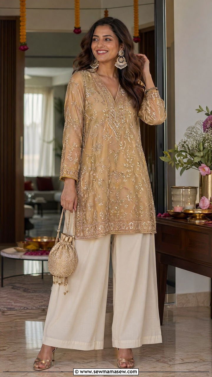 Palazzo Suit For Diwali Party - 35 Diwali outfit ideas for women