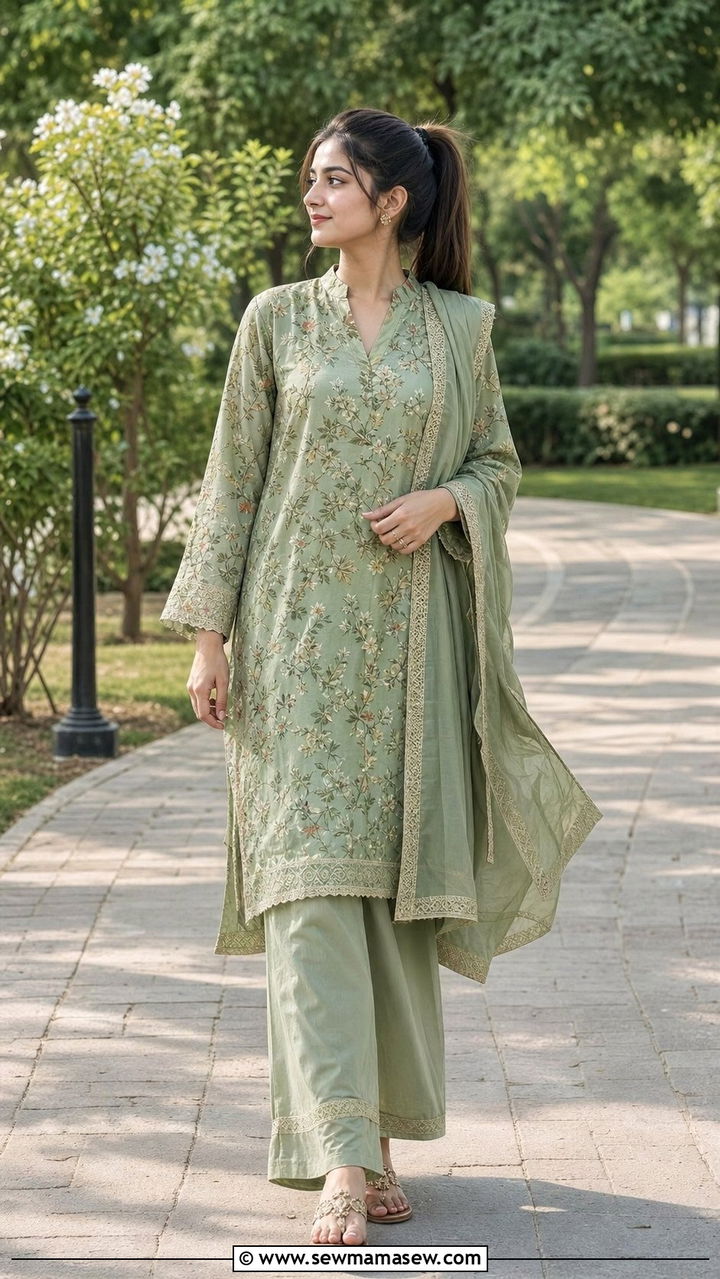 Palazzo suit set for Eid girls - 25 Eid outfit ideas for little girls