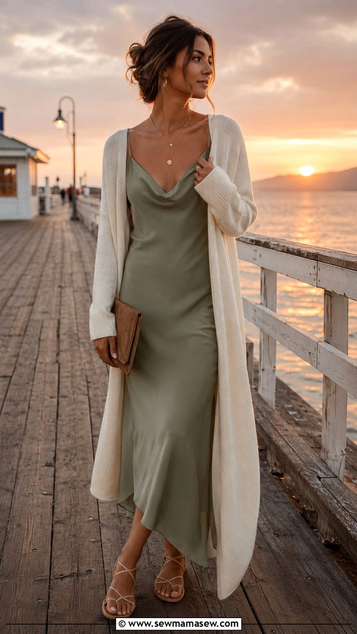 Paper bag waist shorts with ruffle sleeve top - 30 Spring outfits for family vacation
