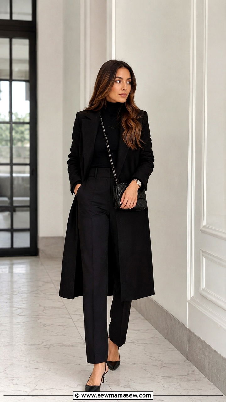 Paris Outfit Monochrome Black - 30 Paris outfits aesthetic