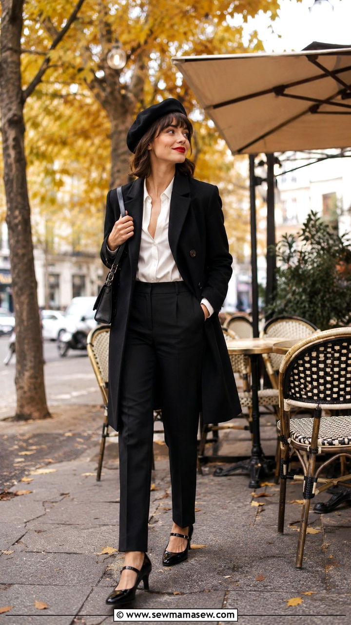 Paris Outfit With Beret And Tailored Coat - 30 Paris outfits aesthetic