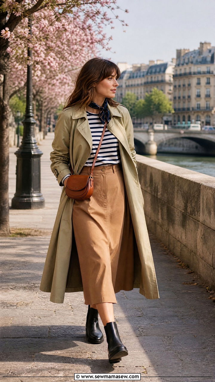 Paris Spring Trench Coat Outfit - 30 Europe travel outfits ideas