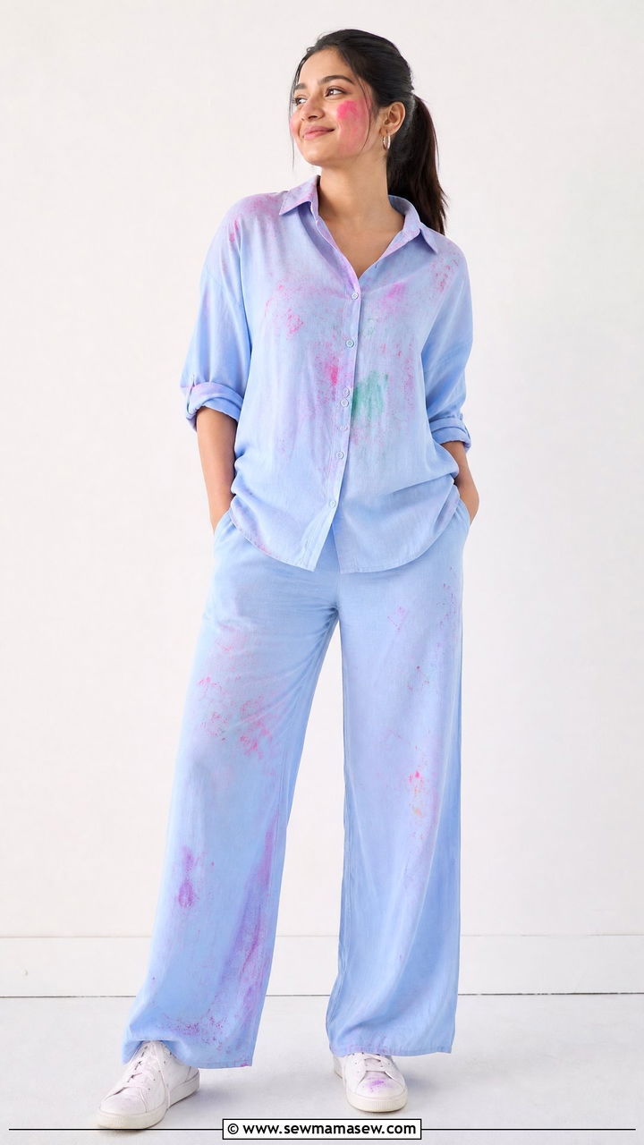 Pastel Co Ord Set Holi Outfit - 25 Holi outfit ideas