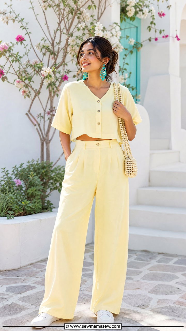 Pastel Co ord Set - 20 Spring outfits with statement earrings