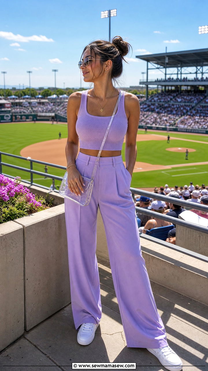 Pastel Color Coordinated Set With Matching Sneakers - 35 Gameday outfit ideas 2026
