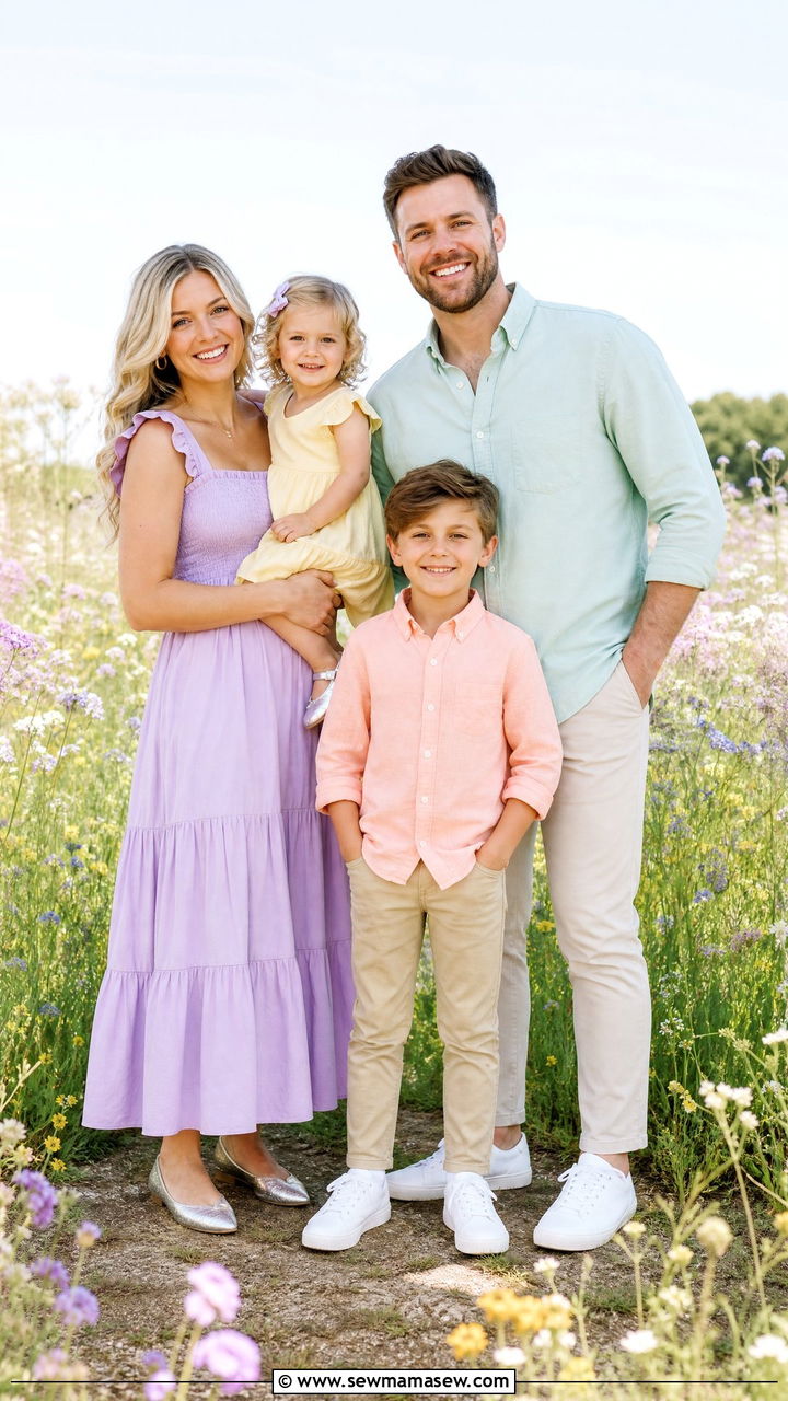 Pastel Family Picture Outfits - 30 classy family photo outfits