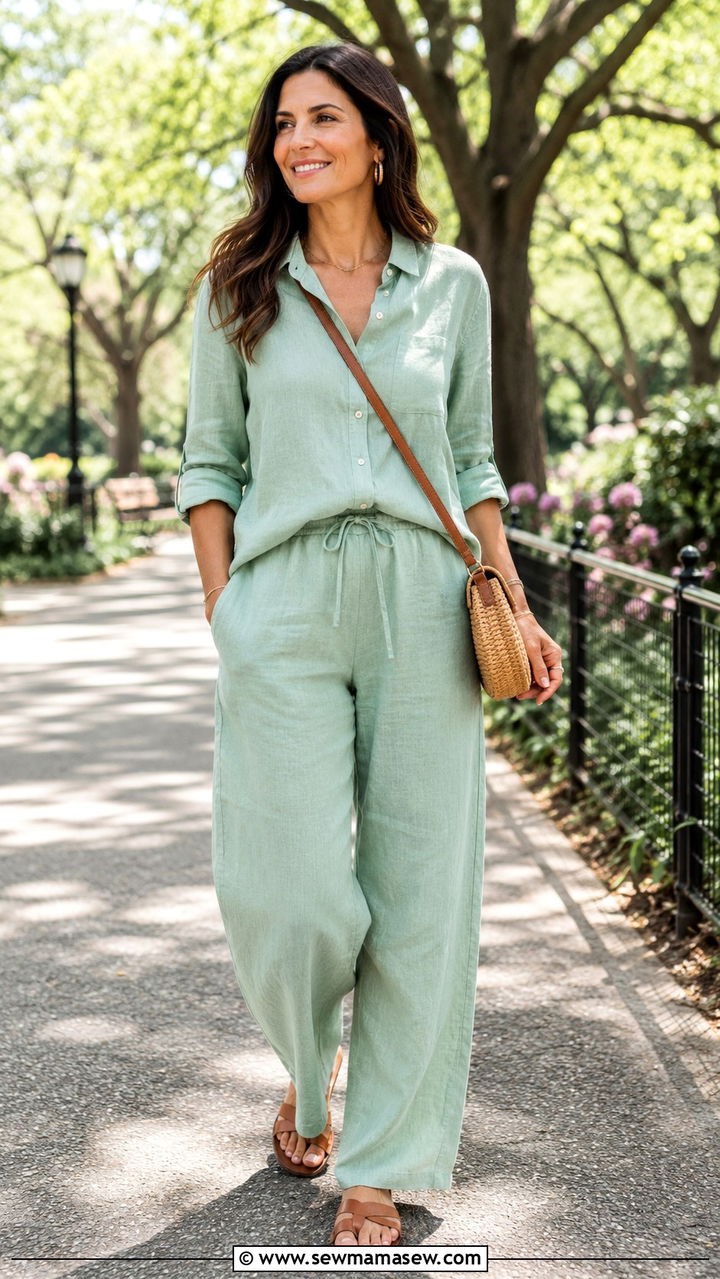 Pastel Linen Co Ord Set - 30 May Mother's Day outfit ideas
