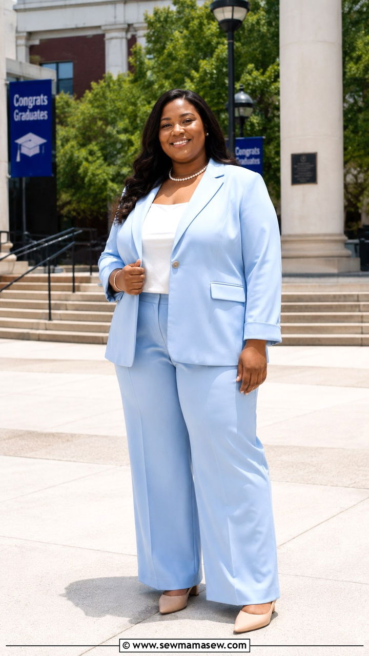Pastel Pantsuit Graduation Outfit Plus Size - 30 Graduation outfit ideas for plus size
