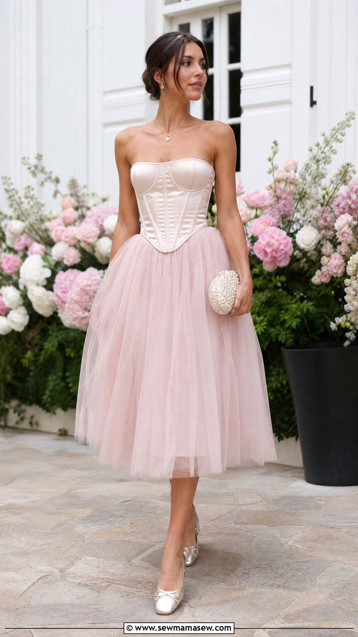 Pastel Tulle Skirt and Corset Top - 30 fairycore outfits for women