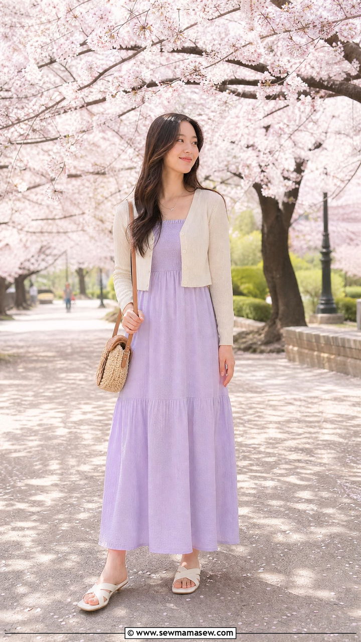Pastel maxi dress spring outfit - 35 maxi dress outfits aesthetic