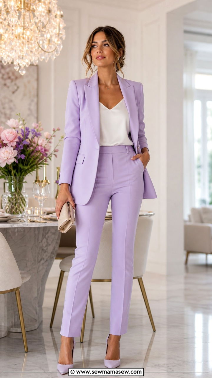 Pastel power suit dinner party outfit - 25 Dinner party outfit ideas 2026