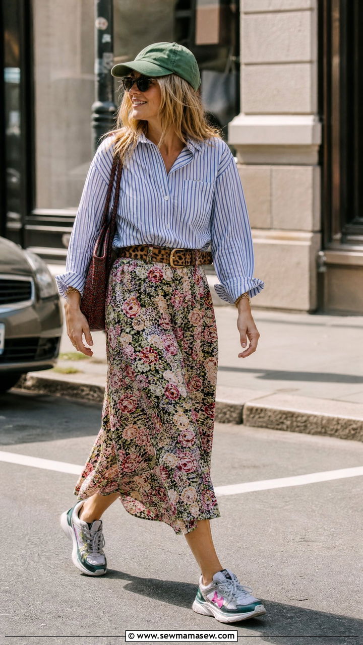 Pattern Clash Street Style Outfit - 35 maximalist outfits