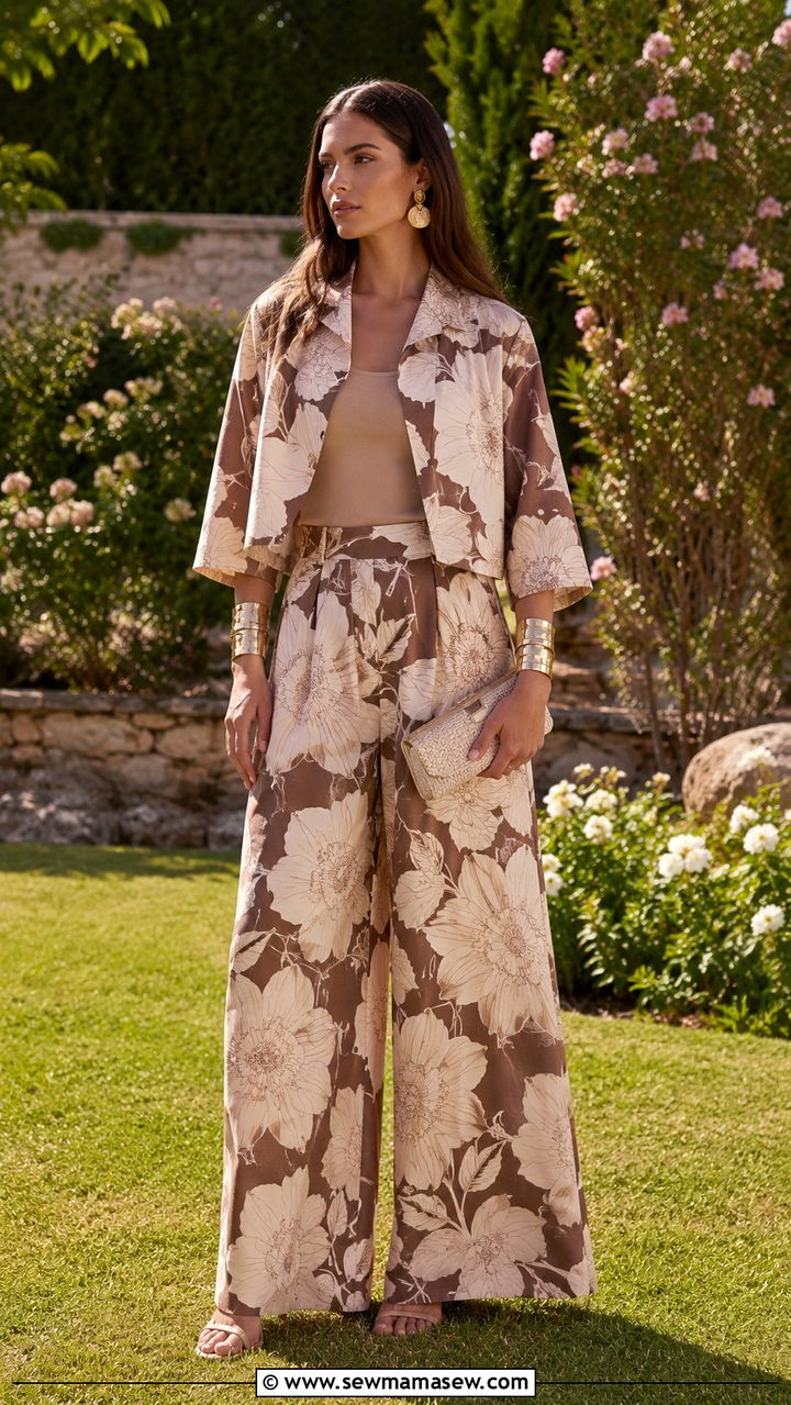 Patterned Matching Set Outfit - 30 maximalist outfits for women