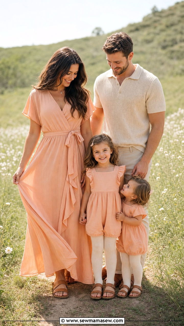 Peach And Cream Family Photo Outfits Spring 2026 - 25 Family photo outfit ideas spring 2026