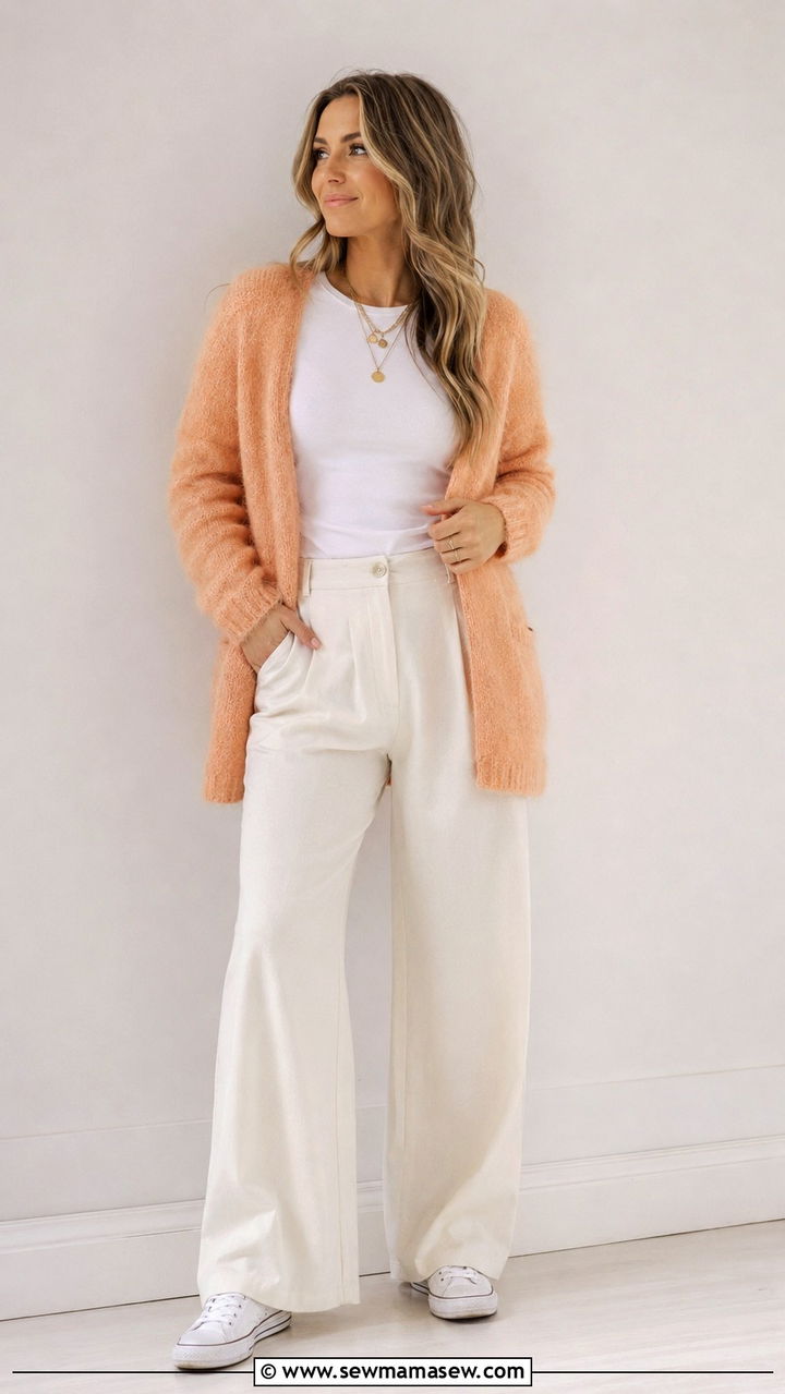 Peach Fuzz Cardigan Outfit - 25 Peach fuzz outfit ideas