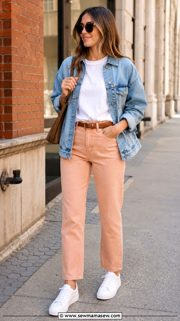 Peach Fuzz Jeans Outfit - 25 Peach fuzz outfit ideas