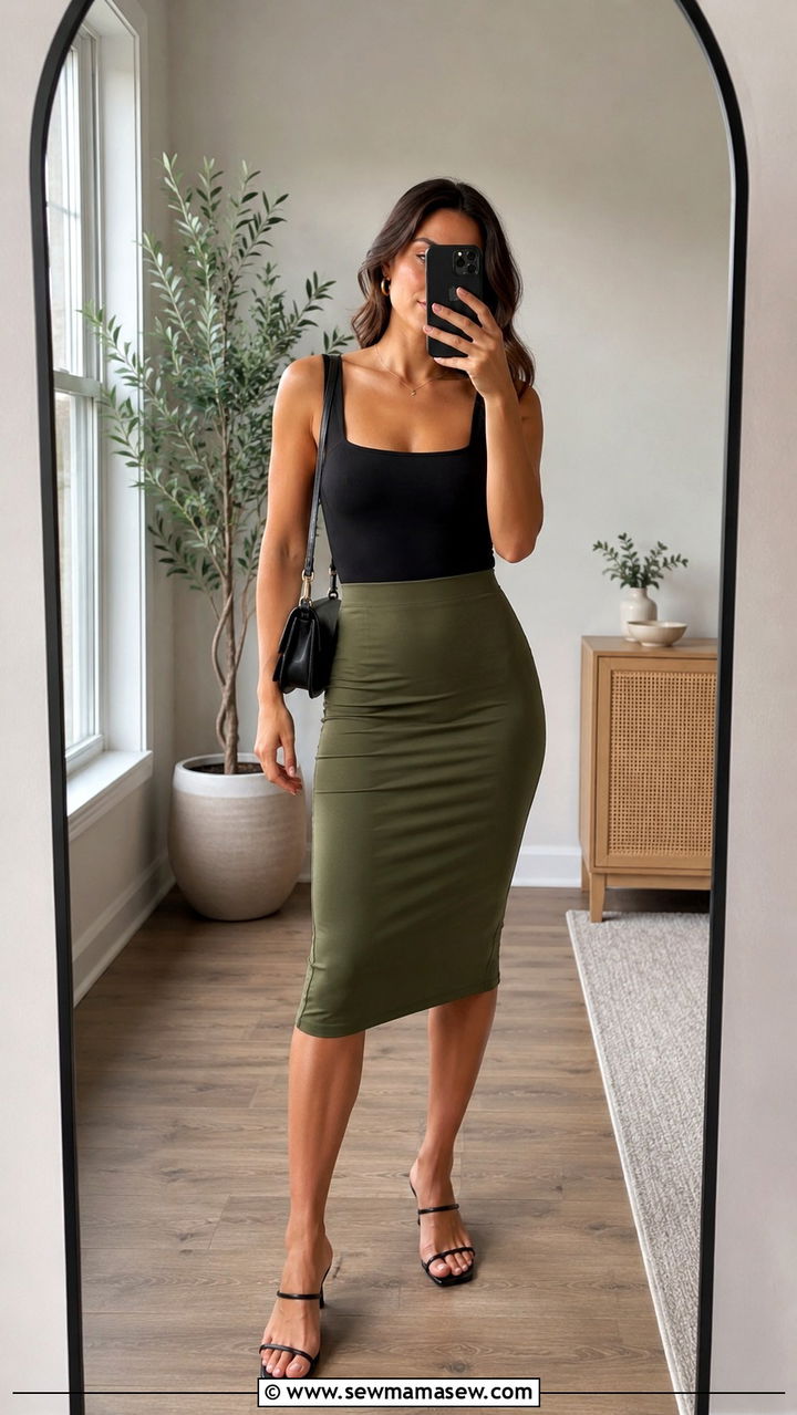 Pencil skirt with bodysuit summer - 30 Pencil skirt outfit ideas for summer