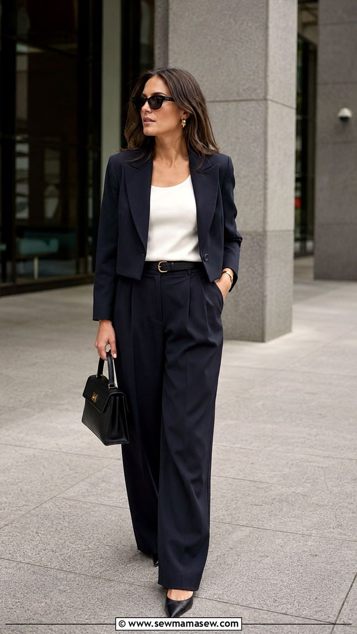Peplum Top With Pencil Skirt And Heeled Sandals - 20 spring outfits for women with wide hips